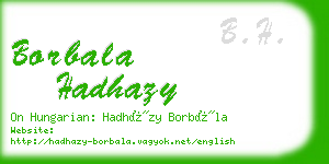 borbala hadhazy business card